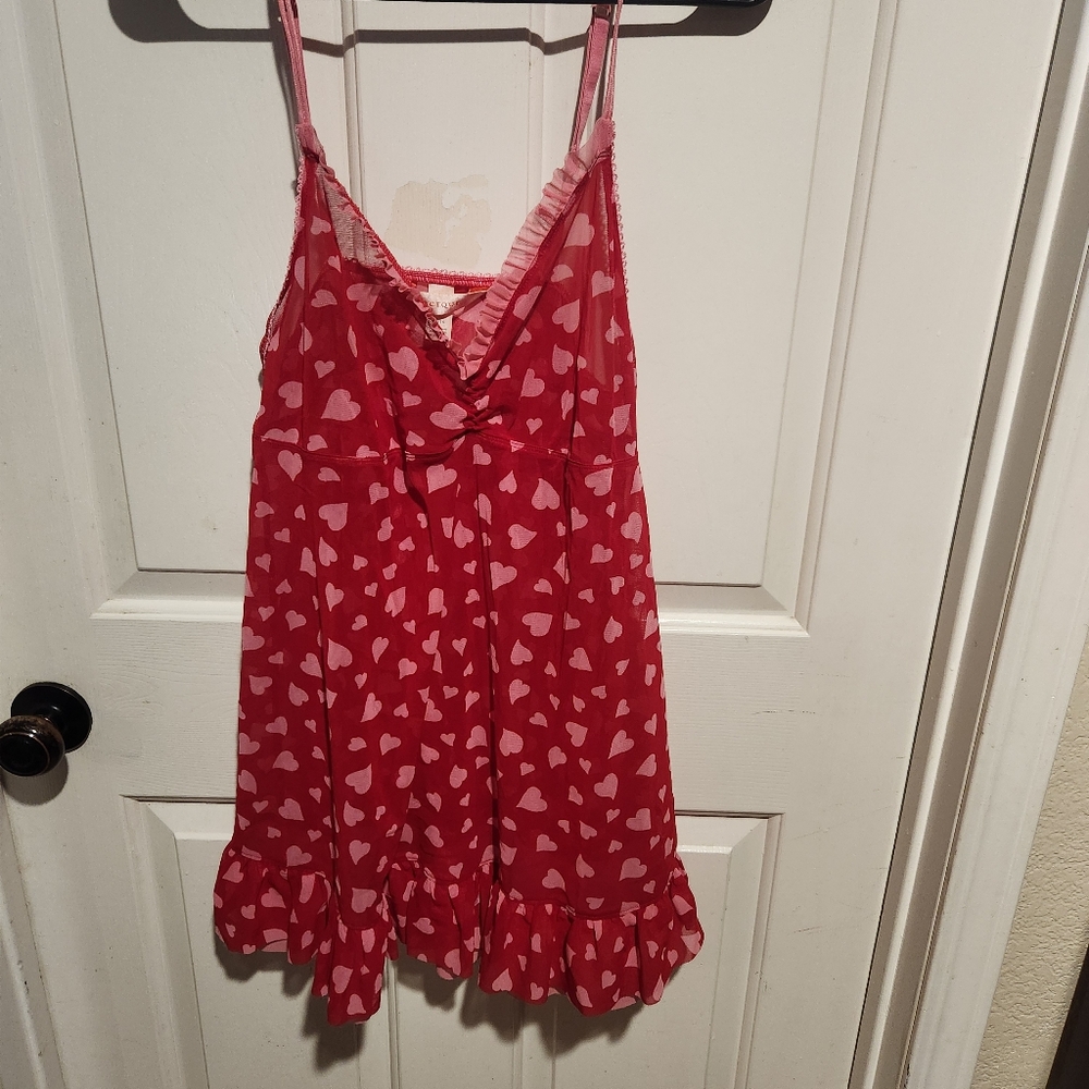 Cacique Heart Print Sleeveless Cami Tank Top Valentines Day Feminine Sexy